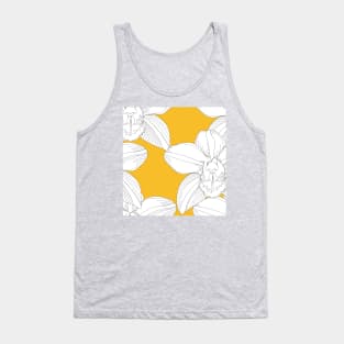 yellow orchid/tropical moody/large scale/summer time/cotton/cymbidium/ orchids/ yellow/ orchid lines Tank Top